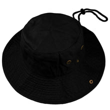 Load image into Gallery viewer, Wide Brim Boonie Hat - Black