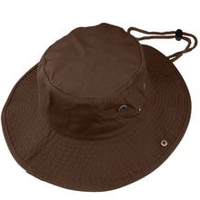 Load image into Gallery viewer, Wide Brim Boonie Hat - Dark Brown