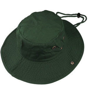 Wide Brim Boonie Hat - Dark Green