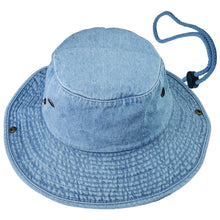 Load image into Gallery viewer, Wide Brim Boonie Hat - Blue Denim
