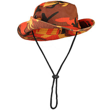 Load image into Gallery viewer, Wide Brim Boonie Hat - Orange Camouflage