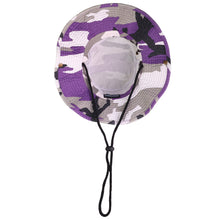 Load image into Gallery viewer, Wide Brim Boonie Hat - Purple Camouflage
