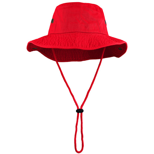 Wide Brim Boonie Hat - Red