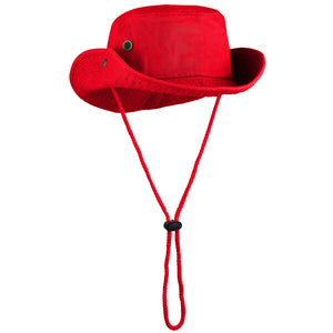 Wide Brim Boonie Hat - Red