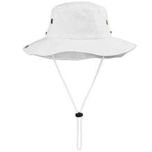 Load image into Gallery viewer, Wide Brim Boonie Hat - White