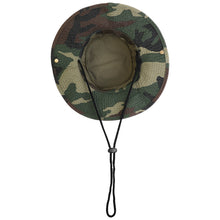 Load image into Gallery viewer, Wide Brim Boonie Hat - Green Camouflage