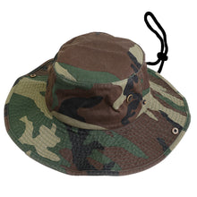Load image into Gallery viewer, Wide Brim Boonie Hat - Green Camouflage