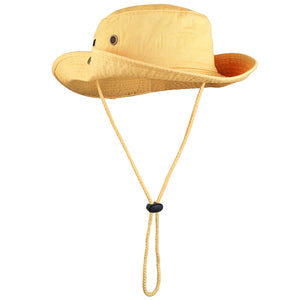 Wide Brim Boonie Hat - Yellow