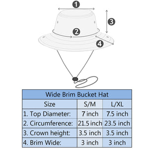 Wide Brim Boonie Hat - Black