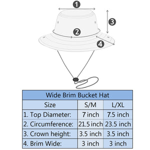 Wide Brim Boonie Hat - Black