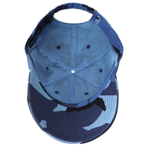 Classic Baseball Cap Soft Cotton Adjustable Size - Blue Camouflage