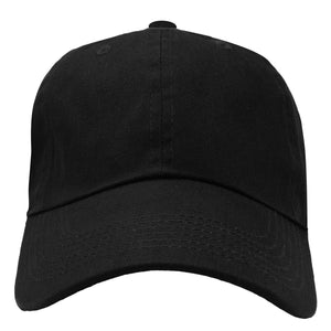 Classic Baseball Cap Soft Cotton Adjustable Size - Black