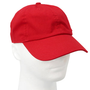 Classic Baseball Cap Soft Cotton Adjustable Size - Red