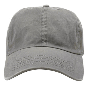 Classic Baseball Cap Soft Cotton Adjustable Size - Grey