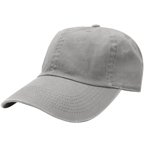 Classic Baseball Cap Soft Cotton Adjustable Size - Grey