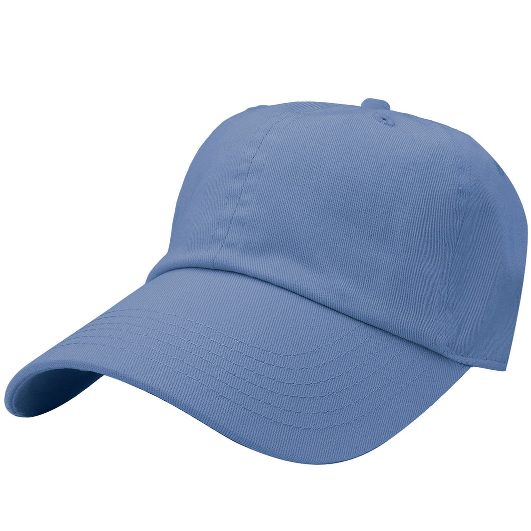 Classic Baseball Cap Soft Cotton Adjustable Size - Sky Blue