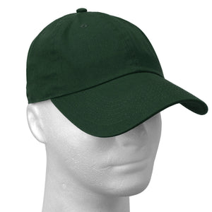 Classic Baseball Cap Soft Cotton Adjustable Size - Hunter Green