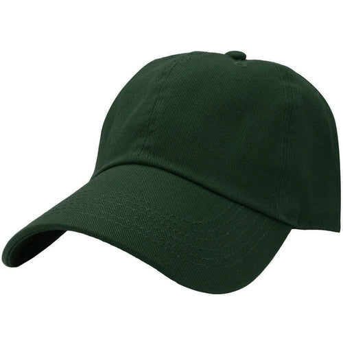 Classic Baseball Cap Soft Cotton Adjustable Size - Hunter Green