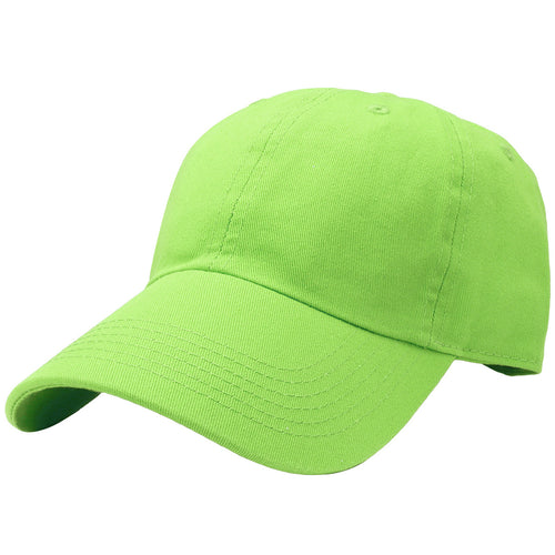 Classic Baseball Cap Soft Cotton Adjustable Size - Light Green