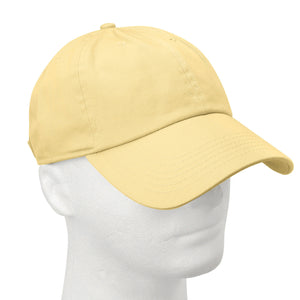 Classic Baseball Cap Soft Cotton Adjustable Size - Light Yellow
