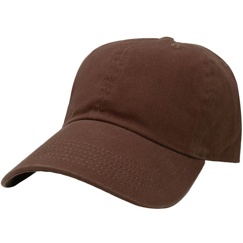 Classic Baseball Cap Soft Cotton Adjustable Size - Dark Brown