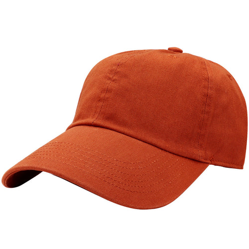 Classic Baseball Cap Soft Cotton Adjustable Size - Rust