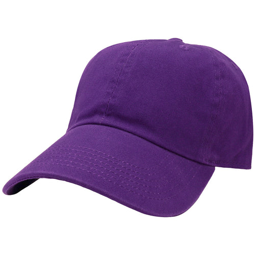 Classic Baseball Cap Soft Cotton Adjustable Size - Dark Purple