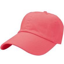 Load image into Gallery viewer, Classic Baseball Cap Soft Cotton Adjustable Size - Coral