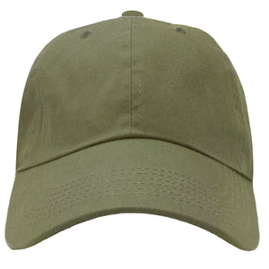 Classic Baseball Cap Soft Cotton Adjustable Size - Army Green