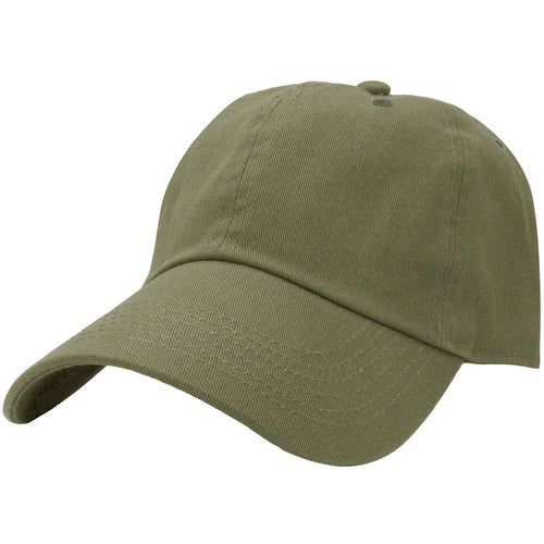 Classic Baseball Cap Soft Cotton Adjustable Size - Army Green