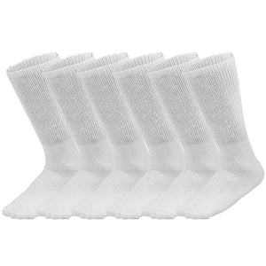 Physicians Approved Diabetic Socks Crew Unisex 6-Pairs
