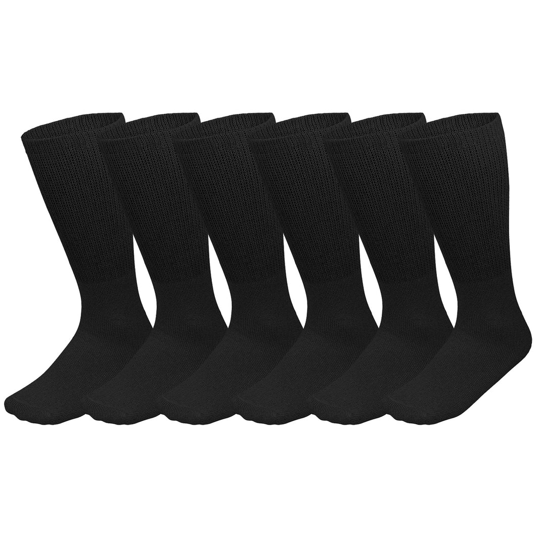 Physicians Approved Diabetic Socks Crew Unisex 6-Pairs