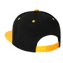 Load image into Gallery viewer, Hip Hop Style Snapback Hat Flat Bill Adjustable Size - Black/Gold