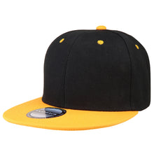 Load image into Gallery viewer, Hip Hop Style Snapback Hat Flat Bill Adjustable Size - Black/Gold