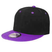 Load image into Gallery viewer, Hip Hop Style Snapback Hat Flat Bill Adjustable Size - Black/Purple