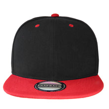Load image into Gallery viewer, Hip Hop Style Snapback Hat Flat Bill Adjustable Size - Black/Red
