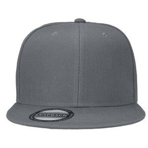Hip Hop Style Snapback Hat Flat Bill Adjustable Size - Grey