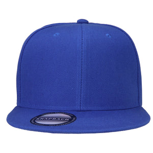 Hip Hop Style Snapback Hat Flat Bill Adjustable Size - Royal