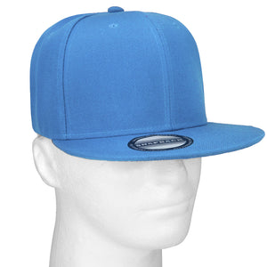 Hip Hop Style Snapback Hat Flat Bill Adjustable Size - Sky Blue