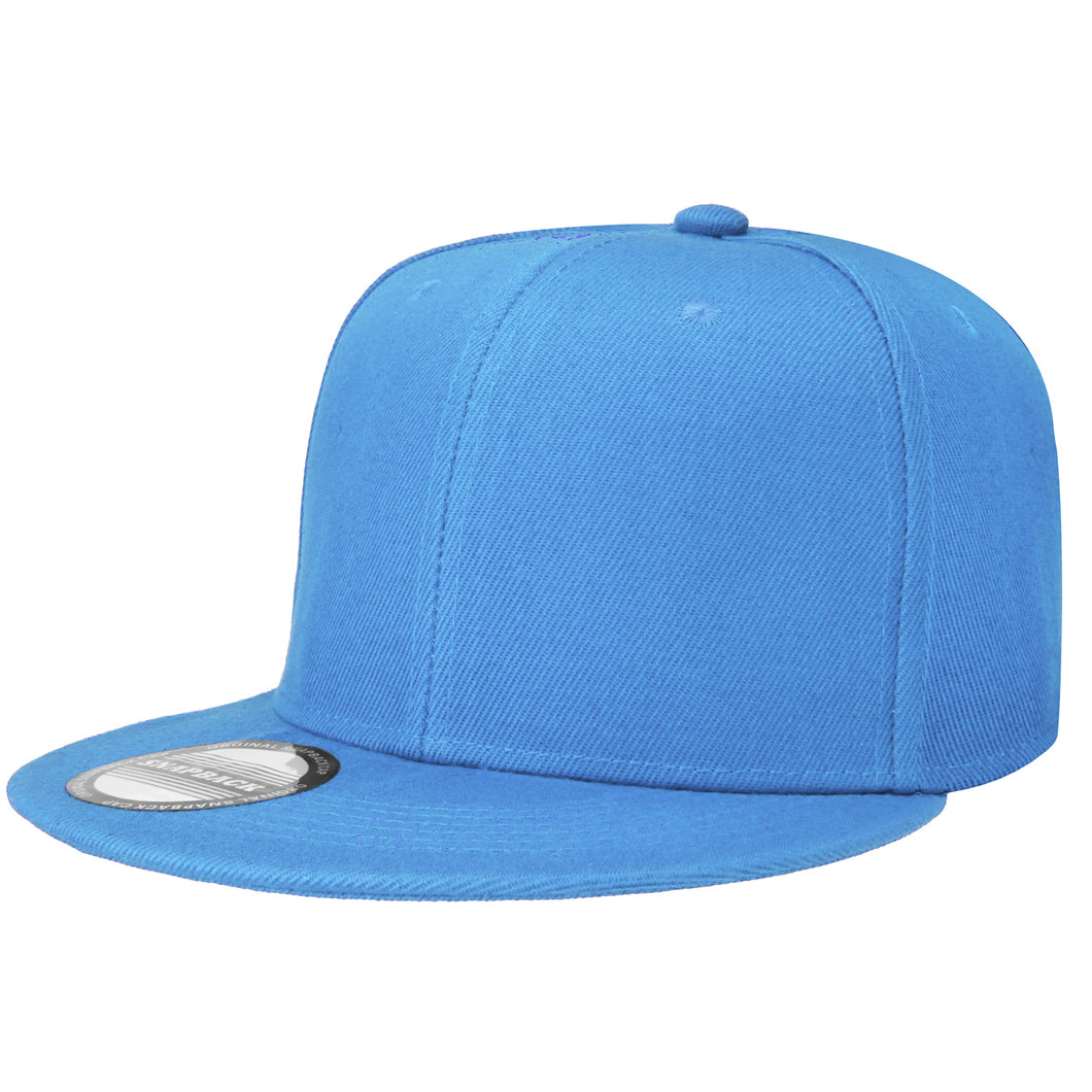 Hip Hop Style Snapback Hat Flat Bill Adjustable Size - Sky Blue
