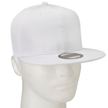 Load image into Gallery viewer, Hip Hop Style Snapback Hat Flat Bill Adjustable Size - White