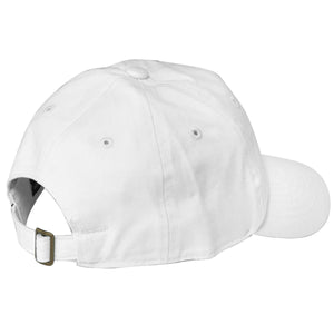 Kids Baseball Cap Cotton Adjustable Size - White
