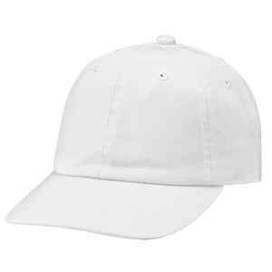 Kids Baseball Cap Cotton Adjustable Size - White