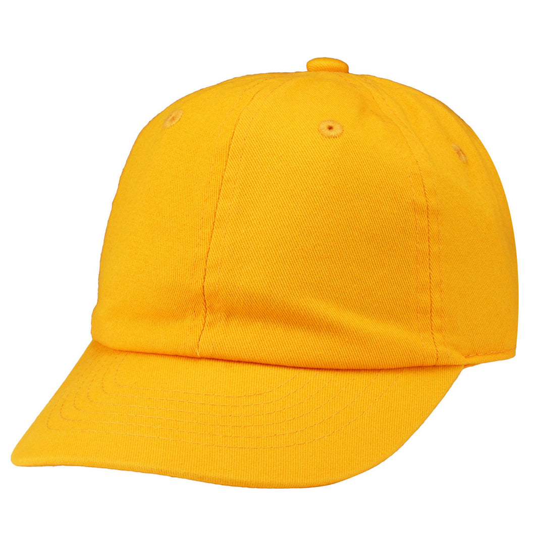 Kids Baseball Cap Cotton Adjustable Size - Gold