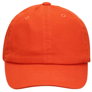 Kids Baseball Cap Cotton Adjustable Size - Orange