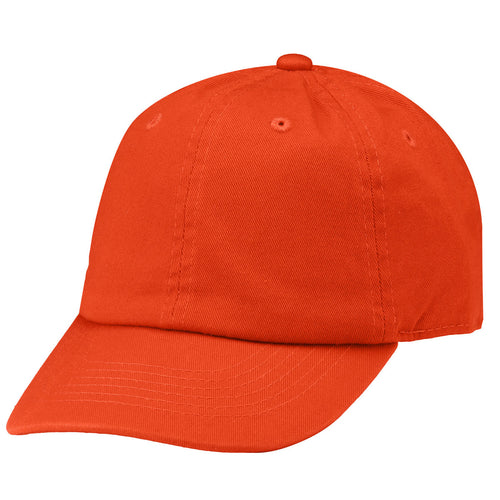 Kids Baseball Cap Cotton Adjustable Size - Orange