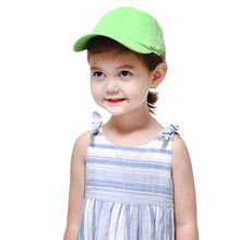 Load image into Gallery viewer, Kids Baseball Cap Cotton Adjustable Size - Light Green