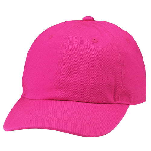 Kids Baseball Cap Cotton Adjustable Size - Hot Pink