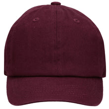 Load image into Gallery viewer, Kids Baseball Cap Cotton Adjustable Size - Burgundy