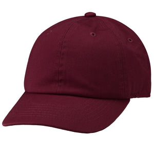 Kids Baseball Cap Cotton Adjustable Size - Burgundy